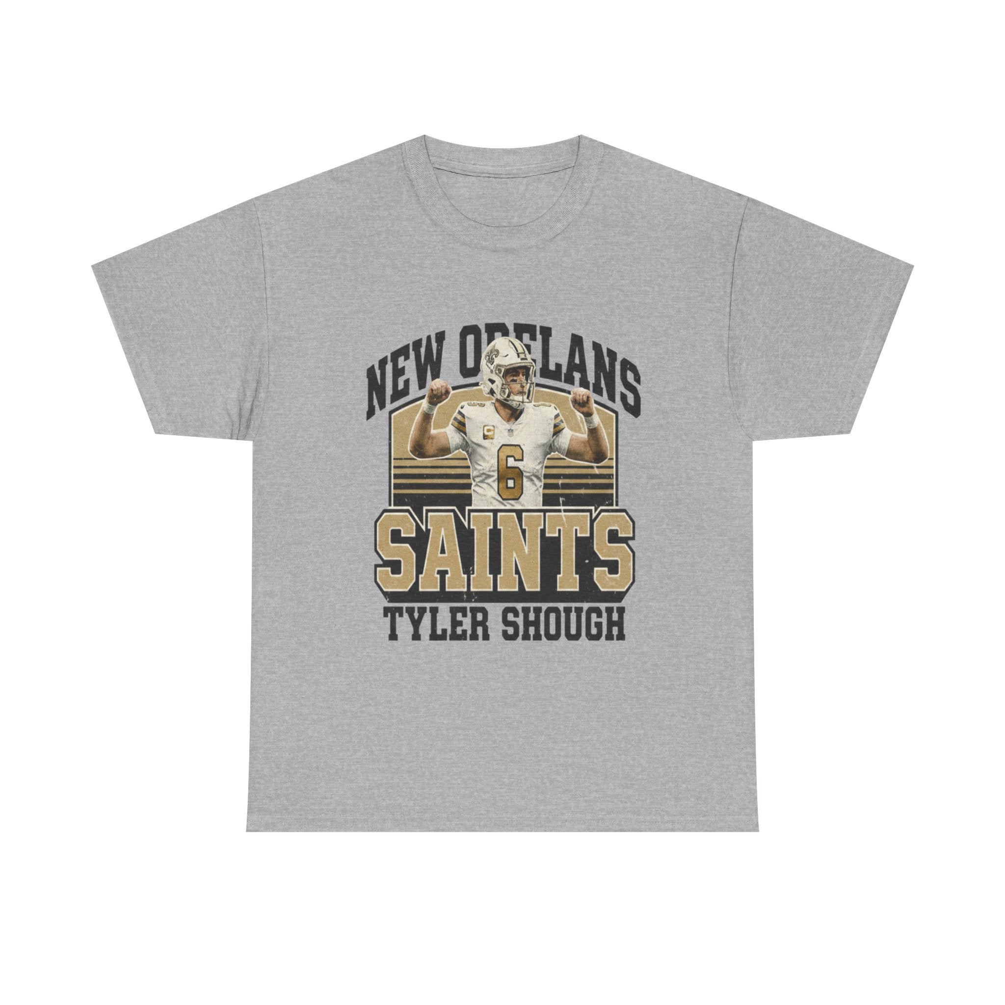 New Orleans Saints Tyler Shough Tee | Custom Name Jersey Style