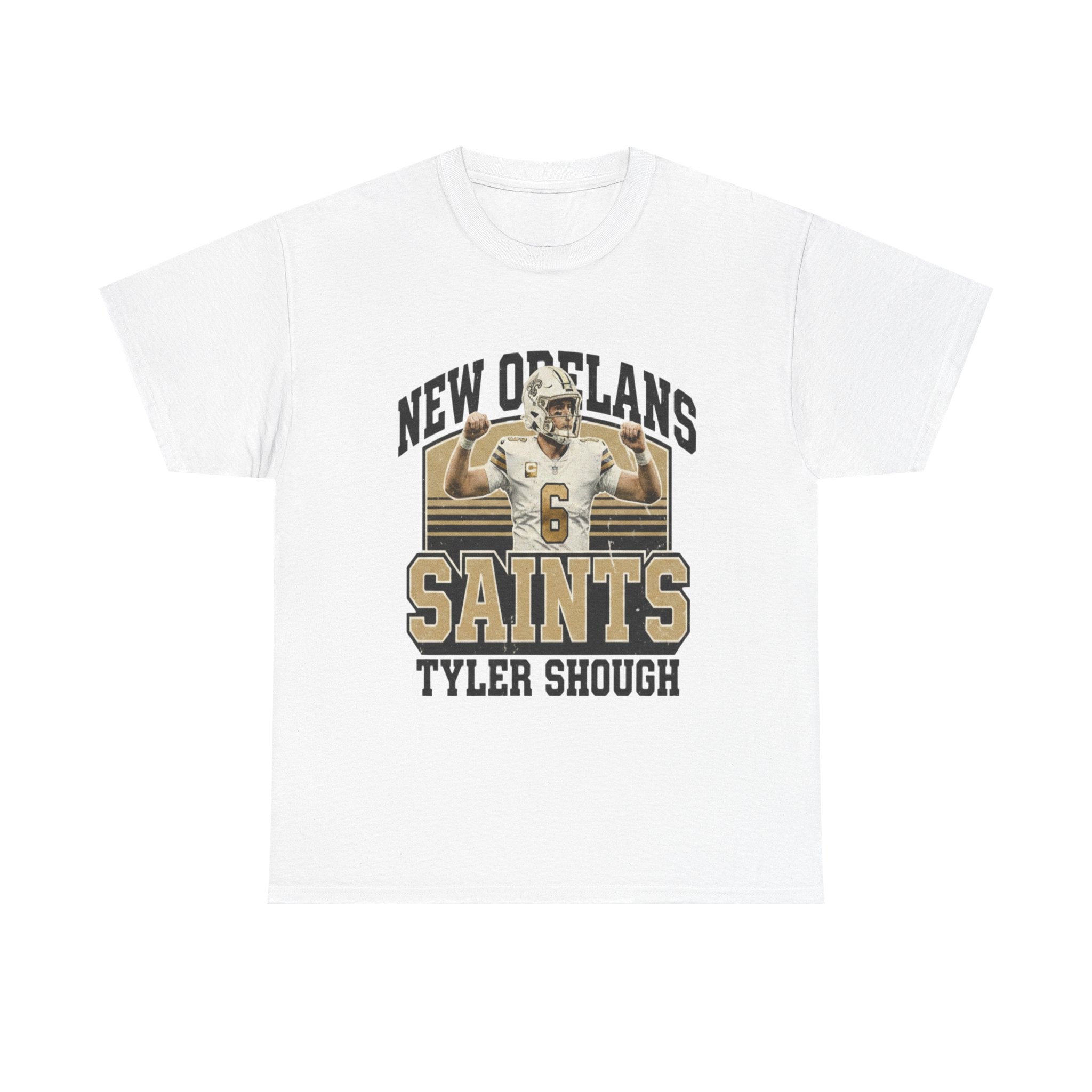 New Orleans Saints Tyler Shough Tee | Custom Name Jersey Style