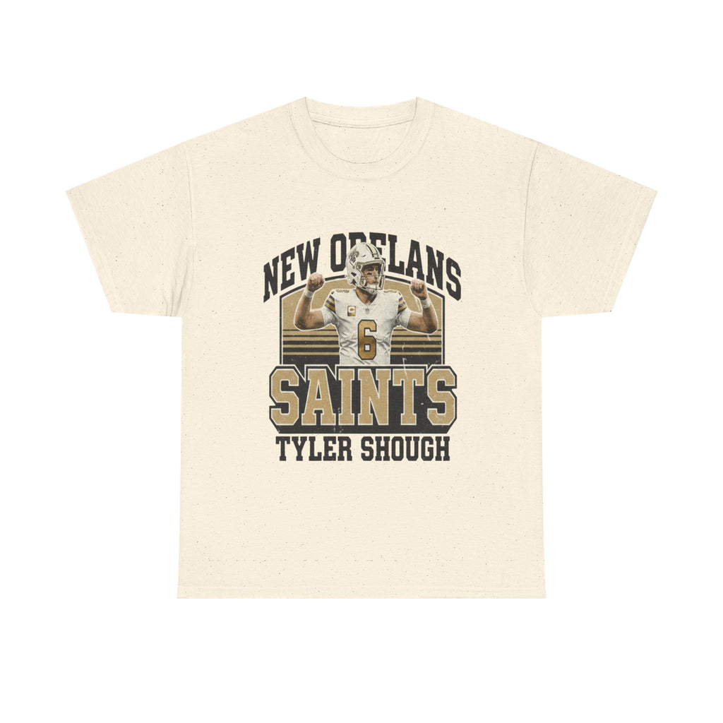 New Orleans Saints Tyler Shough Tee | Custom Name Jersey Style